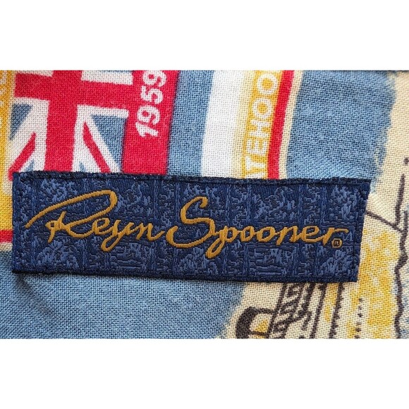 Vintage Reyn Spooner Shirt Sz M Commentating 50 Years of Hawaiian Statehood - Picture 6 of 7